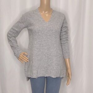 ONE GREY DAY KNIT OVERSIZED DISTRESSED CASHMERE TUNIC SWEATER